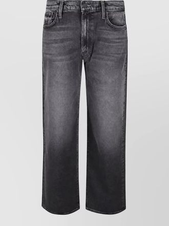 Mother denim straight-leg cropped jeans