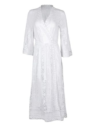 Miguelina Lucinda lace-panelled dress - women - Cotton/Polyester - S - White