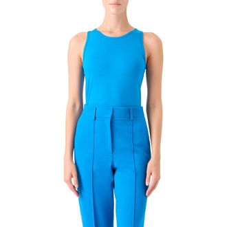 Akris Sleeveless Stretch Modal Top in Cobalt Blue at Nordstrom, Size 10