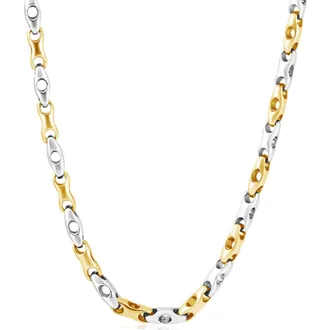 Pompeii3 Mens Mariner 14k Gold (146gram) or Platinum (274gram) 6mm Link Chain Necklace 24
