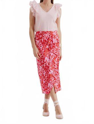 Tyler B&ouml;e Josephine Wrap Skirt In Etched Primrose