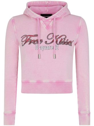 Dsquared2 Hoodie met tekst - Roze