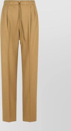 Max Mara cashmere drawstring trousers pleated front