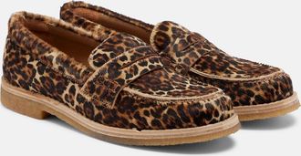 Golden Goose Jerry leopard-print calf hair penny loafers