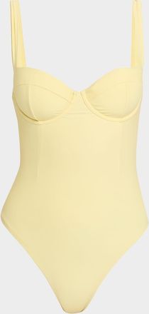 SIMKHAI Kyle Bustier One-Piece Swimsuit