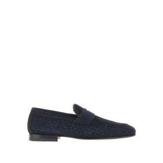Santoni Carlo suede leather penny loafers Man 7+