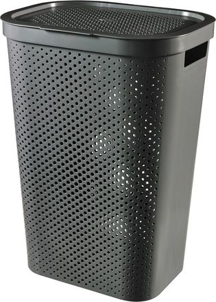 OEM Cesto De Ropa Infinity De 60 L - Cesto Para Ropa Sucia Con Tapa - Buena Ventilaci&oacute;n - Asas Ergon&oacute;micas - Para Ba&ntilde;o O Lavadero - 100 % Reciclado - 43,7