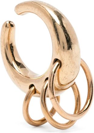 Panconesi Accessoires, Dames, Geel, ONE Size, Pierced Circle Cuffs