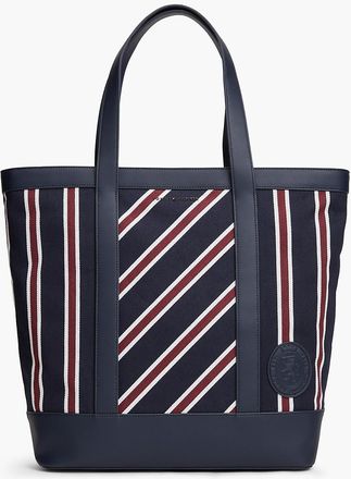 Tommy Hilfiger Mens Varsity Stripe Tote Bag - RWB Jacquard Stripe