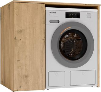 Topeshop Pola Np 1d Mueble Para Lavadora De Ba&ntilde;o Con Puerta, Roble Artisan