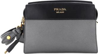 Prada Esplanade Saffiano with City kleine crossbodytas - Zwart