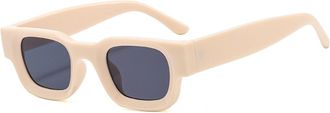 Generic Small Frame Outdoor Men Sunglasses Vacation Sports Women Driving Sun Glasses(Beige)