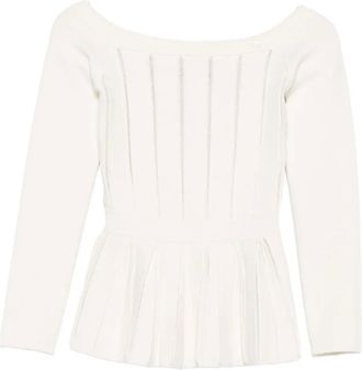 Elisabetta Franchi Top plissettato - Bianco
