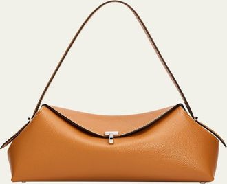 Toteme Grained Leather T-Lock Shoulder Bag
