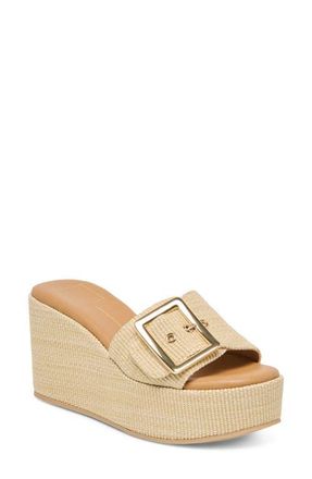 Dolce Vita Jilian Platform Wedge Sandal in Light Natural Raffia at Nordstrom, Size 5.5
