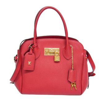Louis Vuitton Milla Veau Nuage Calfskin Red Leather Handbag (Pre-Owned)