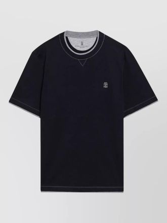 Brunello Cucinelli layered effect crew neck t shirt