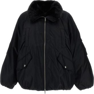 Stand Studio Black Thilda Oversized Padded Nylon Jacket