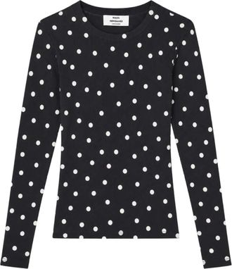 Mads Norgaard Tuba Tee Long Sleeve - Dames - Ronde hals truien - Zwart - XS - Truien & Vesten