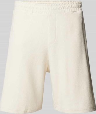 Review Regular Fit Sweatshorts mit Strukturmuster in Ecru, Gr&ouml;&szlig;e XXL