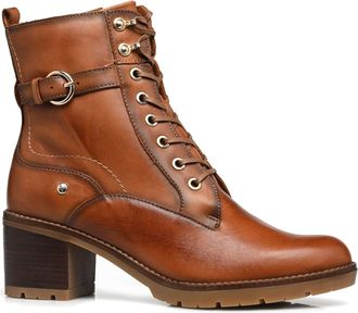 Pikolinos Llanes W7H-8510 Leather Womens Lace Up Boots - Brandy - Size:UK 6-6.5