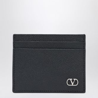 Valentino Garavani V Logo Signature Card Holder In Black