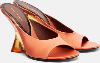 Dries Van Noten Satin wedge mules
