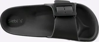 Siebi&acute;s Badepantolette SIEBIS, Damen, Gr. 37, schwarz, Synthetik, Schuhe Badepantolette