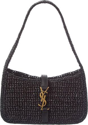 Saint Laurent Le 7 A 5 Mini Raffia & Leather Shoulder Bag