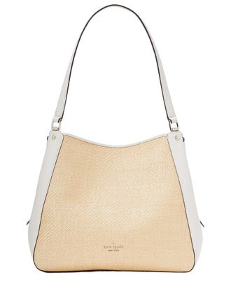 Kate Spade New York Kate Spade New York Leila Straw Medium Triple Compartment Raffia Shoulder Bag