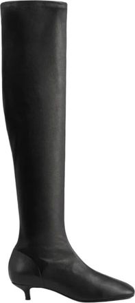 Toteme Day Nappa Overknee Laarzen - Dames - Over de knie laarzen - Bruin - 41 EU - Leer - Schoenen