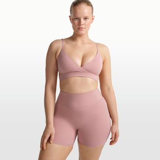 Nike Womens SKIMS Matte Wrap Bra in Pink | SLSLS10255W-HIM
