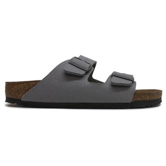 Birkenstock Arizona Rivet Logo Birko-Flor Unisex Casual Sandals - Stone Coin - Size:UK 7