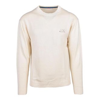 Sun 68 Truien & Vesten, Heren, Beige, S, Wol, Pullover girocollo