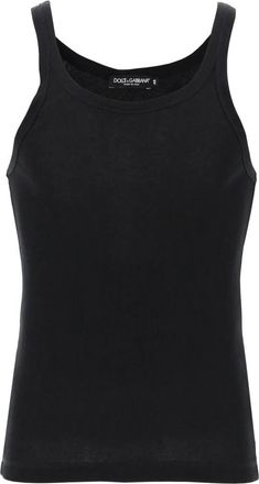 Dolce & Gabbana Canotta - Heren - Tops zonder mouwen - Zwart - L - Katoen - Tops