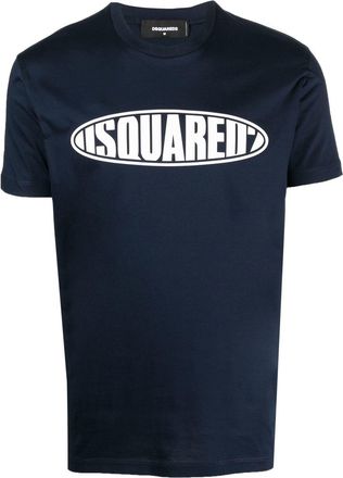 Dsquared2 logo-print short-sleeve T-shirt - men - Cotton - S - Blue