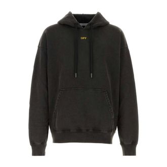 Off-white Hoodies, male, Black, Size: S Fallen Angel Skate Hoodie