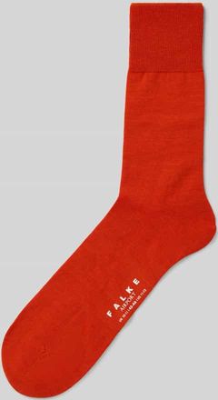 Falke Socken mit geripptem Abschluss in Dunkelorange, Größe 39/40