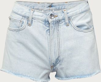 Off-white Womens Off White Off Corp Shorts in Light Blue - Multicolour - Size 27 (Waist)