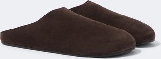 The Row Hudson suede mules