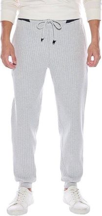 Brunello Cucinelli Gray Ribbed Drawstring Trousers, Size X-Large