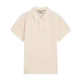 Scotch & Soda Polo Hemden - Heren - Tops - Beige - Maat: M