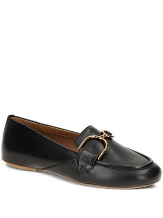 Geox Palmaria buckle-detail ballet flats - women - Leather/Polyurethane/Sheepskin/Fabric/Rubber - 37 - Black