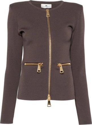 Elisabetta Franchi Light Jassen - Dames - Vesten - Bruin - S - Truien & Vesten