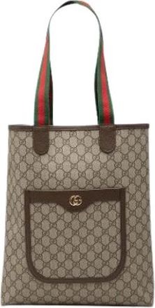 Gucci Pre-owned Vintage Tote Bag - Dames - Vintage Shopper - Beige - ONE Size - Leer - Vintage