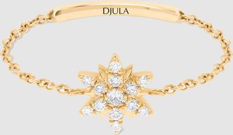 Djula Bague Chaîne Magic Touch Soleil Diamants Or Jaune