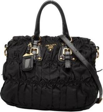 Prada Pre-owned Vintage Schoudertote Tas - Dames - Vintage Handtas - Zwart - ONE Size - Leer - Vintage
