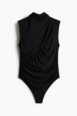 H&M Draped Thong Body in Black at Nordstrom, Size X-Small