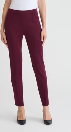 Ming Wang Straight-Leg Knit Pants in Midnight Violet at Nordstrom, Size Xx-Small