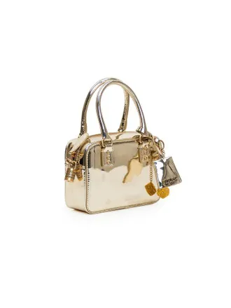 Pinko Womens Handbag Gold Polyurethane Bags - Handbags